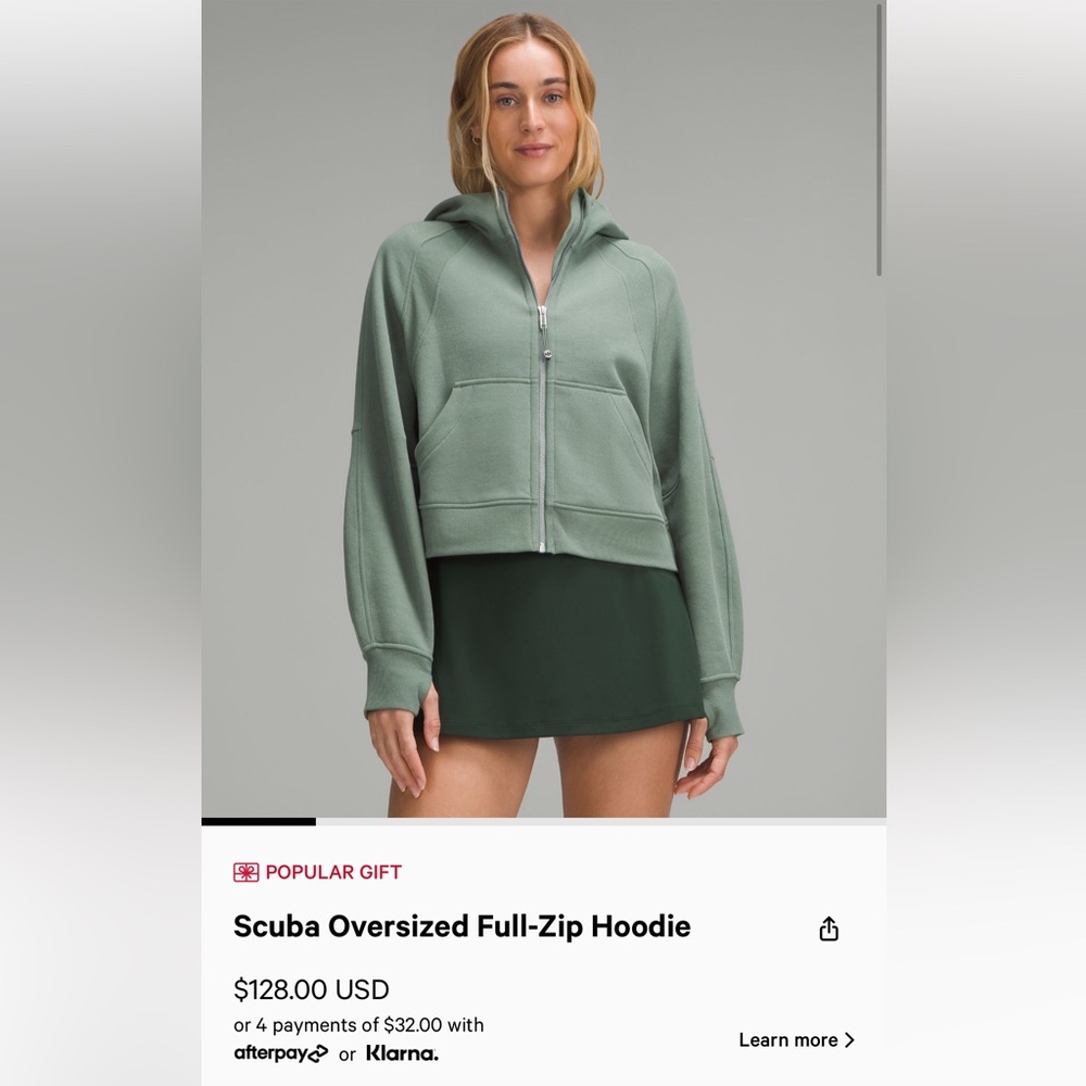 Scuba oversized full zip hoodie